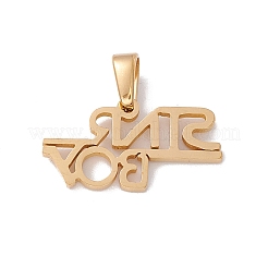 PVD Vacuum Plating 304 Stainless Steel Charms&nbsp;STAS-G284-07G