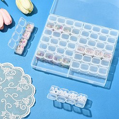 1Pc Transparent Plastic 56 Grids Bead Containers&nbsp;CON-YW0001-86