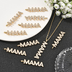 SHEGRACE Mother's Day Brass Micro Pave Clear Cubic Zirconia Pendants&nbsp;XGRQ1U783-382G