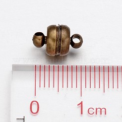 Brass Magnetic Clasps with Loops&nbsp;KK-H361-AB