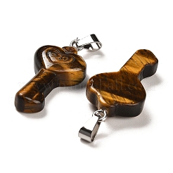 Natural Tiger Eye Pendants&nbsp;G-M424-01P-04