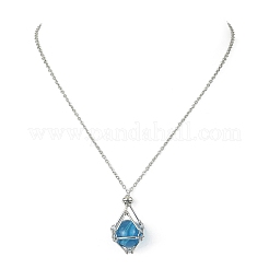Tarnish Resistant 304 Stainless Steel Braided Macrame Pouch Empty Stone Holder for Pendant Necklace Making&nbsp;NJEW-TA00079-01