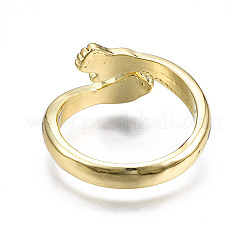 Rack Plating Alloy Cuff Rings&nbsp;RJEW-T011-36LG-RS
