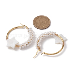 Brass Hoop Earrings&nbsp;EJEW-JE05680