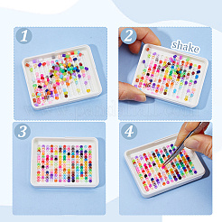 6Pcs 6 Colors ABS Plastic DIY Melty Beads Fuse Beads Tray&nbsp;DIY-DC0004-16