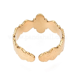 304 Stainless Steel Open Cuff Rings for Women&nbsp;STAS-N125-26B-G