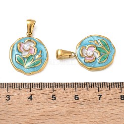 304 Stainless Steel Enamel Pendants&nbsp;AL-CBA618D-01G-E