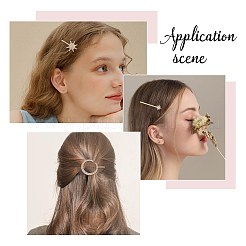 12Pcs 6 Styles Iron Rhinestone Hair Clips&nbsp;PHAR-HS0001-02