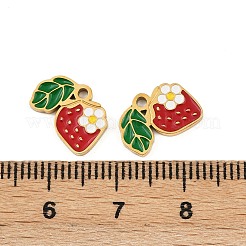 Fruit 304 Stainless Steel Enamel Charms&nbsp;X-STAS-C137-04B-G