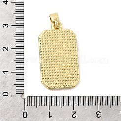 Rectangle with Sun Brass Pendants&nbsp;KK-C134-35G