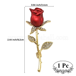 Rose Alloy Enamel Brooches&nbsp;DJ-PW-WG7E3FB-01