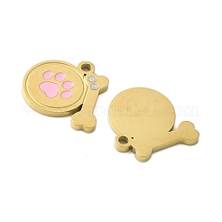 304 Stainless Steel Enamel Charms&nbsp;X1-STAS-G360-03G-01