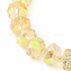 Transparent Electroplat Glass Beads Strands&nbsp;EGLA-P062-01A-HP02