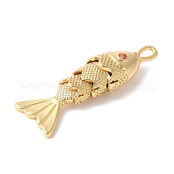 Brass Micro Pave Clear Cubic Zirconia Pendants&nbsp;X-KK-U064-18A-G