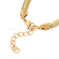 Unisex 304 Stainless Steel Herringbone Chain Bracelets&nbsp;BJEW-H541-01A-G