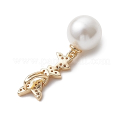 3Pcs 3 Sizes Round Shell Pearl Pendants&nbsp;PALLOY-JF05087
