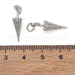 Brass Micro Pave Clear Cubic Zirconia Pendants&nbsp;KK-CBAD9DF-08P