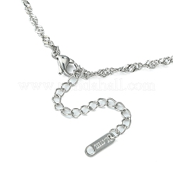 304 Stainless Steel Singapore Chain Necklace for Men Women&nbsp;NJEW-YW0001-11