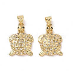 Brass Cubic Zirconia Pendants&nbsp;KK-G453-14G