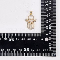 5Pcs Rack Plating Brass Micro Pave Cubic Zirconia Pendants&nbsp;ZIRC-SZ0003-76