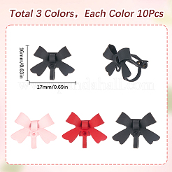 30Pcs 3 Colors Spray Printed Alloy Bowknot Clip-on Earrings&nbsp;EJEW-SP0001-11