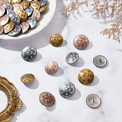36Pcs 6 Styles 1-Hole Zinc Alloy Shank Buttons&nbsp;BUTT-OC0001-38
