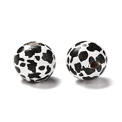 Printed Wood European Beads&nbsp;WOOD-F011-06