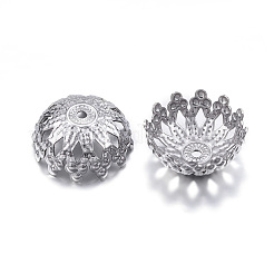 Tarnish Resistant 304 Stainless Steel Flower Fancy Bead Caps&nbsp;LS-STAS-G127-03P