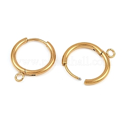 304 Stainless Steel Hoop Earring Findings&nbsp;X-STAS-B095-01G