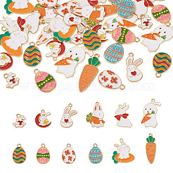 48Pcs 12 Style Alloy Enamel Pendants&nbsp;ENAM-TA0001-31
