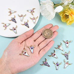 50Pcs 5 Style Zinc Alloy Enamel Pendants&nbsp;PALLOY-CJ0001-145