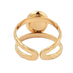 Ion Plating(IP) 304 Stainless Steel Open Cuff Rings&nbsp;RJEW-F167-04G-01