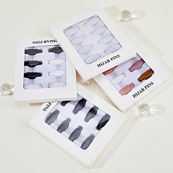 4 Box 4 Colors Plastic Blank Oval Scarf Safety Pins&nbsp;FIND-FH0006-55