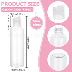 40Pcs PET Plastic Press Cap Transparent Bottles&nbsp;MRMJ-BC0003-53
