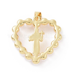 Brass with ABS Plastic Imitation Pearl Pendants&nbsp;KK-G460-07G