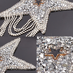 4 Pcs 4 Style Sparkling Rhinestone Iron on Patches&nbsp;DIY-GF0005-21