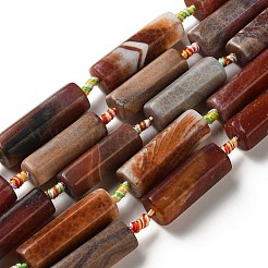 Natural Fire Crackle Agate Beads Strands&nbsp;G-P605-J02-01