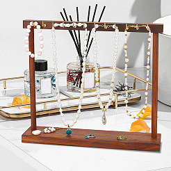 Wooden Necklace Organizer Display Stands&nbsp;ODIS-WH0331-20A