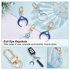 4Pcs 2 Colors Alloy Enamel Turkish Evil Eye Pendant Decoration&nbsp;KEYC-AR0001-13