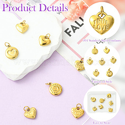 7Pcs 7 Styles 304 Stainless Steel Charms&nbsp;STAS-CJ0003-15