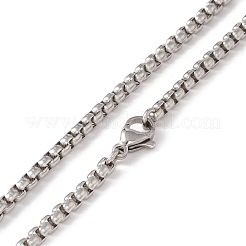 Alloy Crescent Moon with Skull Pendant Necklace with 304 Stainless Steel Box Chains&nbsp;NJEW-C007-05AS