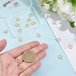 20Pcs Brass Micro Pave Cubic Zirconia Peg Bails&nbsp;KK-BBC0020-31G