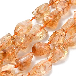 Heated Natural Citrine Beads Strands&nbsp;G-L634-A02-03