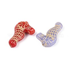 Sea Horse Glass Beads&nbsp;GLAA-T025-61M