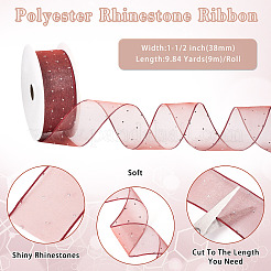 9M Polyester Rhinestone Ribbon&nbsp;OCOR-TAC0015-19B