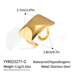 304 Stainless Steel Cuff Open Rings for Women&nbsp;RY6041-2