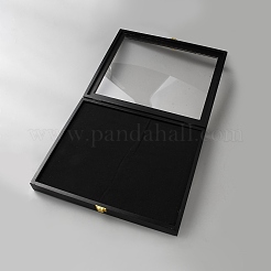 Rectangle Wooden Badge Display Cases&nbsp;CON-WH0085-155