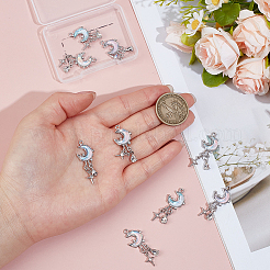 12Pcs 3 Colors Alloy Glass Pendants&nbsp;FIND-SC0021-07
