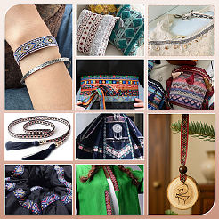 10 Yards Ethnic Style Embroidery Polyester Ribbons&nbsp;OCOR-PH0006-74C