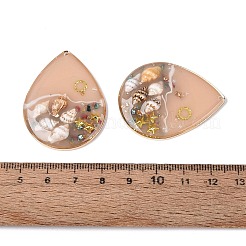 Brass & Epoxy Resin Pendants&nbsp;KK-Q082-03KCG-02